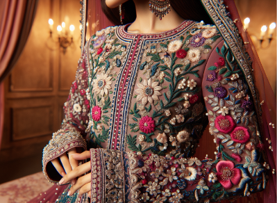 Embroidered South Asian Clothing